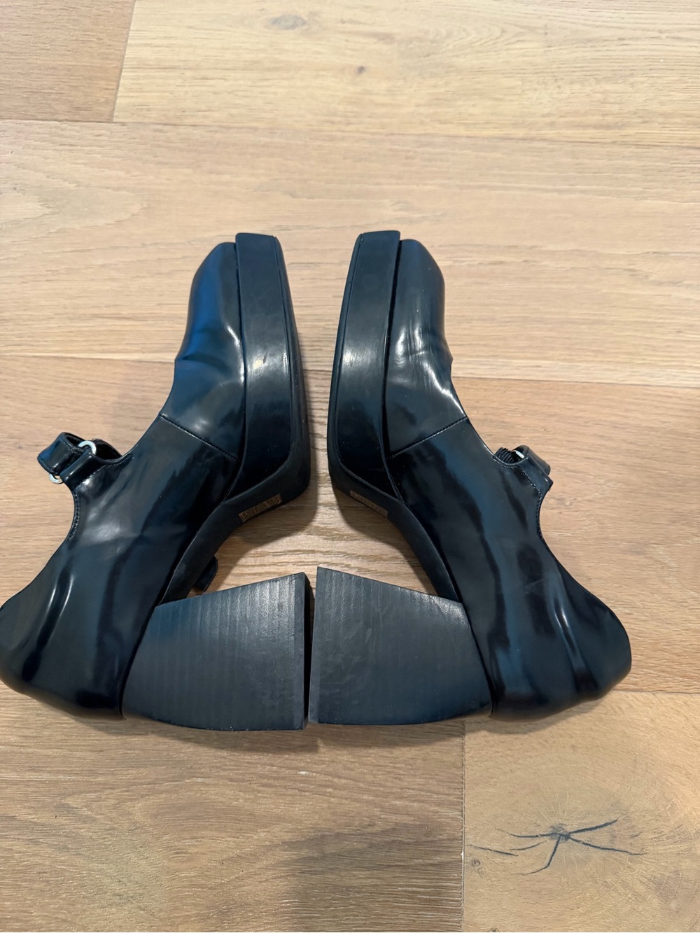 Jeffrey Campbell Reine Platform Mary Jane Pump Black Chunky Heel size 10 - Picture 7 of 14